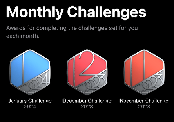 Apple Fitness Monthly Challenges